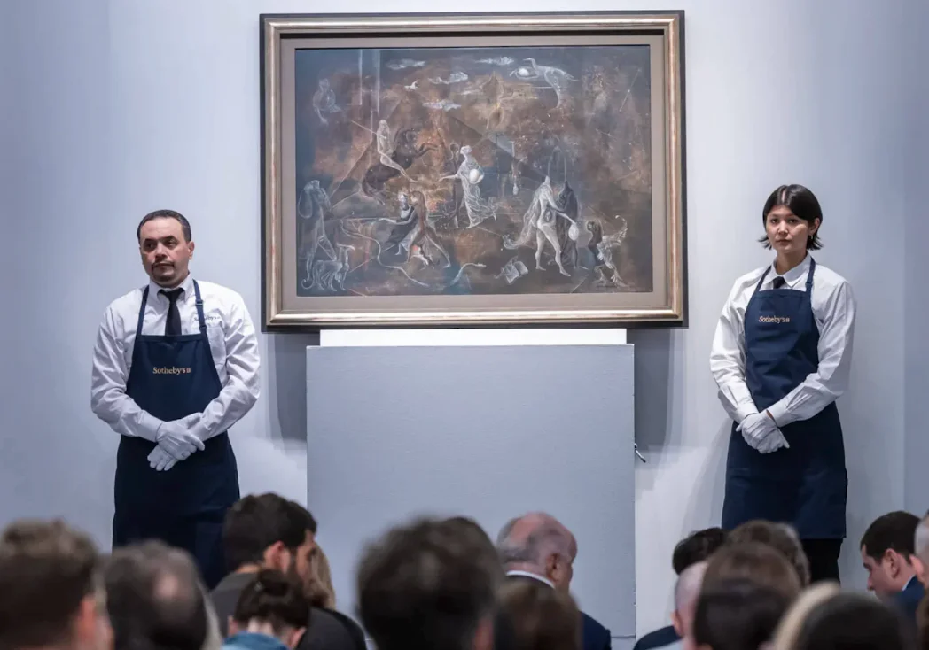 Sotheby's sales exhibition on display