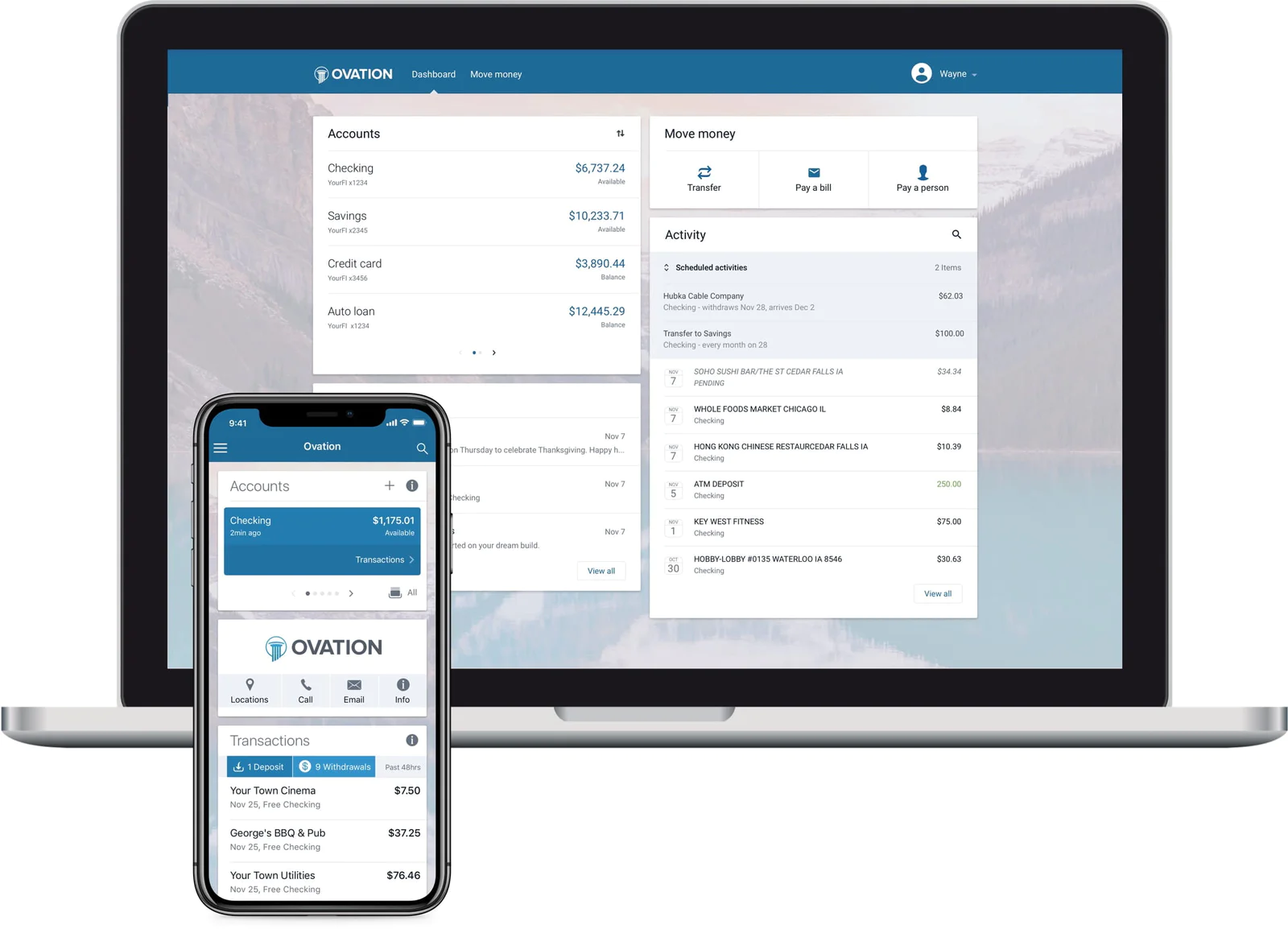 Banno app balances feature