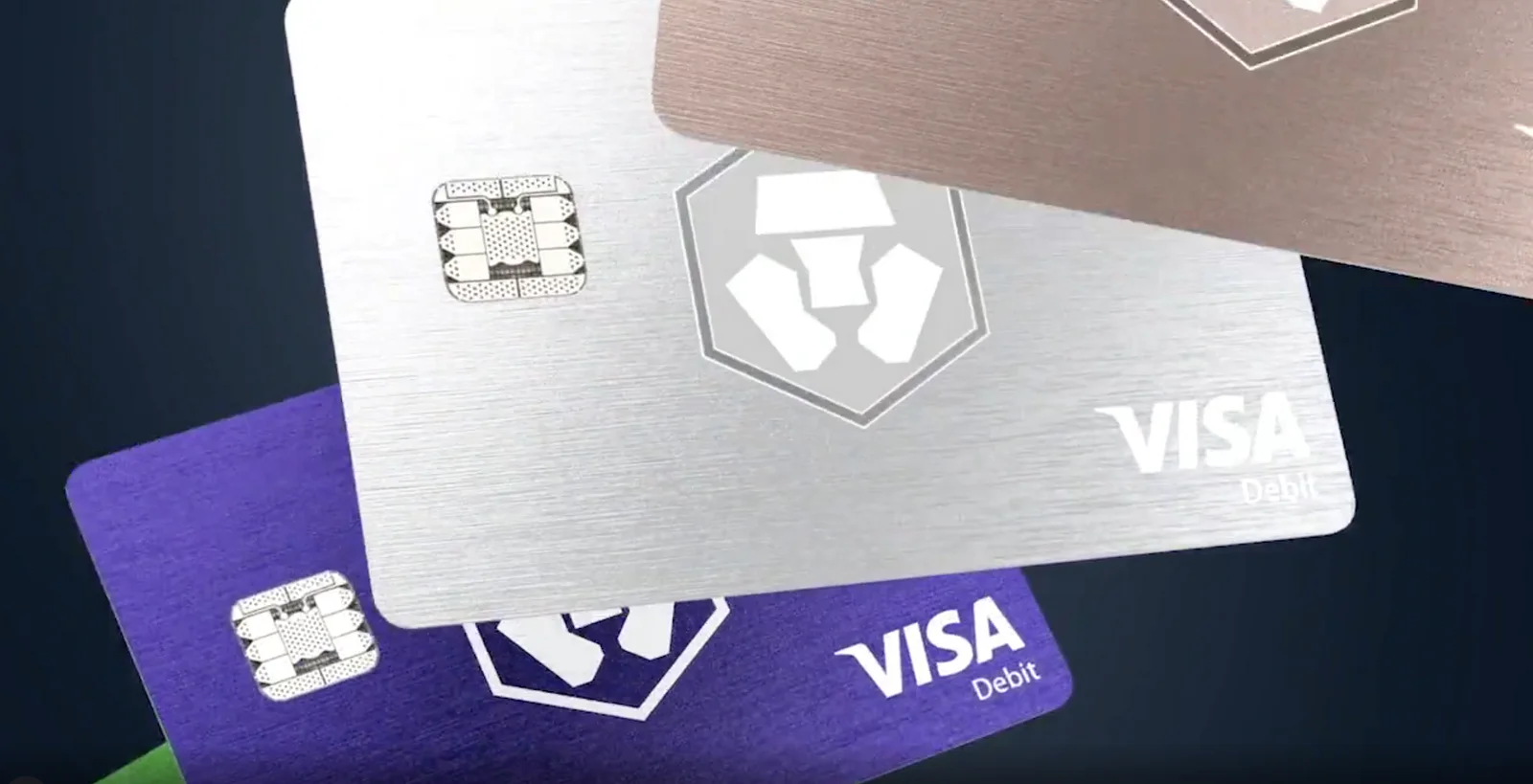 Visa card featuring crypto.com logo Visa card featuring crypto.com logo