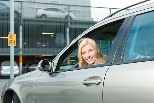 User parking their car User parking their car